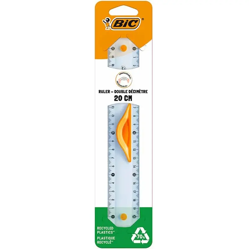 BIC MEETLAT 20CM ONBREEKBAAR M/HV