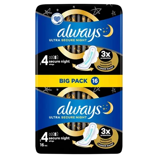 ALWAYS ULTRA MAANDVERBAND SECURE NIGHT S4 16ST M/VLEUGELS