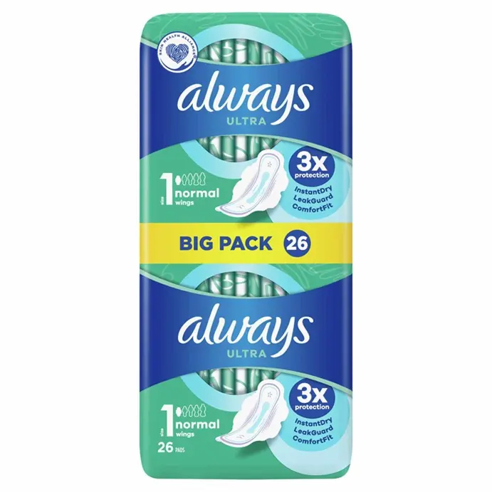 ALWAYS ULTRA DAY MAANDVERBAND NORMAL S1  26ST M/VLEUGELS