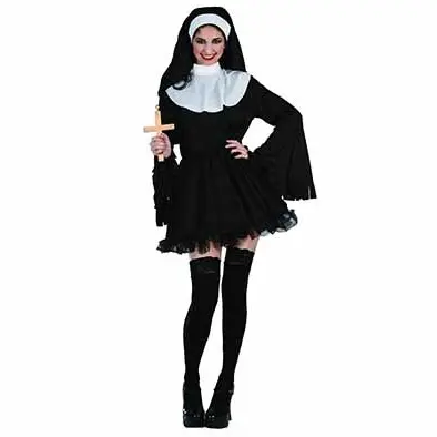 CO&TR HALLO. KOSTUUM NAUGHTY NUN ADULT ONESIZE