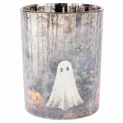 CO&TR TL-HOUDER GHOST-PUMPKIN GLAS 10X10XH12.5CM