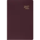 BREPOLS AGENDA DELTA SETA 8.1X12CM SOEPEL GENAAID 6-TALIG BORDEAUX
