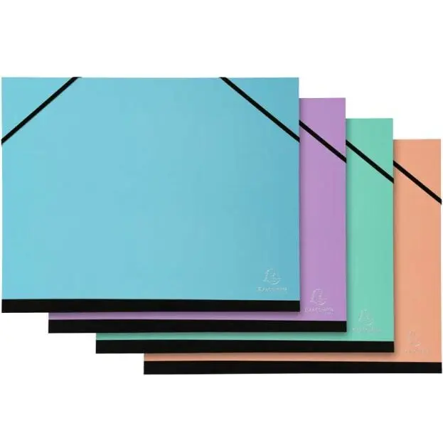 EXACOMPTE TEKENMAP AQUAREL 28X38CM KARTON M/ELASTIEK B4 KLEUR ASS4 