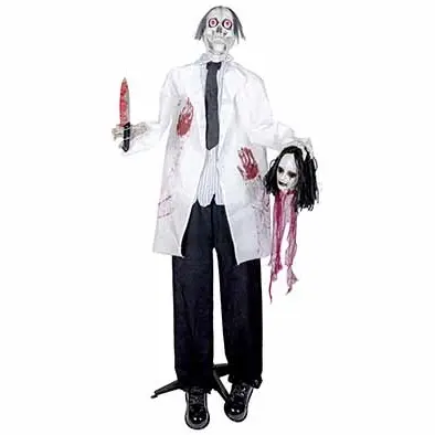 CO&TR HALLO. SKELET ZOMBIE M/HOOFD TEXTIEL 130X16XH170CM (IN.3AA)
