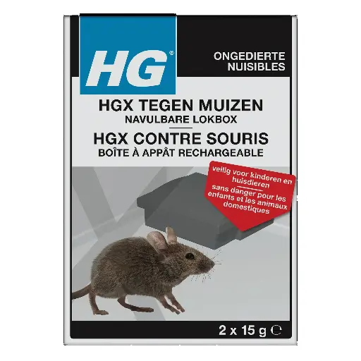 [250776] HGX TEGEN MUIZEN NAVULBARE LOKBOX 2X15GR