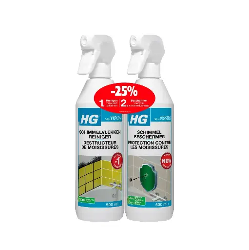 [299591] HG DUO PACK SCHIMMELREINIGER + BESCHERMER 2X0.5L