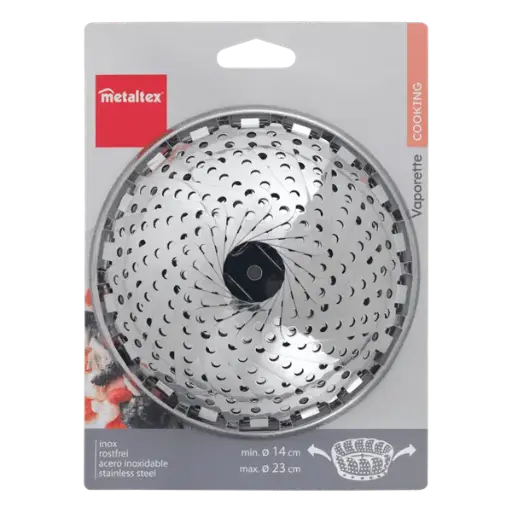 [152140] METALTEX STOOMKOOKSCHAAL VAPORETTE RVS