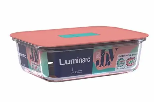 [298904] UNIQUE VOORRAADDOOS RH 104CL GLAS M/DEKSEL KUNSTSTOF ROOS