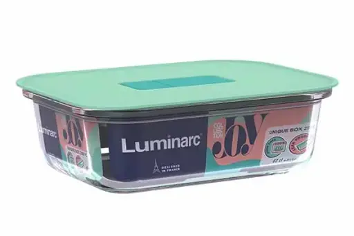 [298905] UNIQUE VOORRAADDOOS RH 63CL GLAS M/DEKSEL KUNSTSTOF GROEN