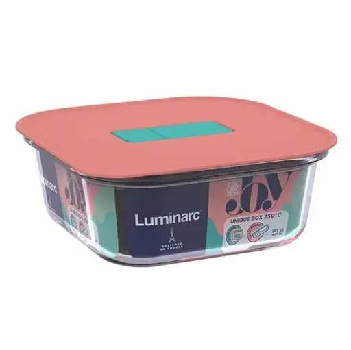 [298903] UNIQUE VOORRAADDOOS VK 80CL GLAS M/DEKSEL KUNSTSTOF ROOS