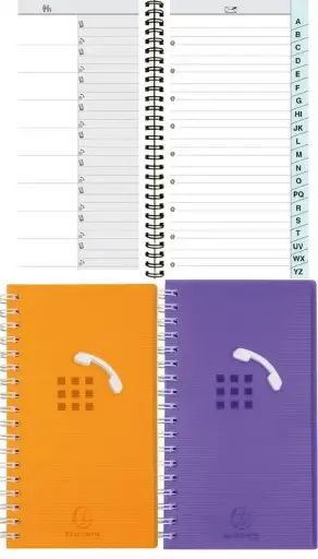 [292865] ADRESBOEK WIRE-O LINICOLOR 160X90MM 96PAG KLEUR ASS