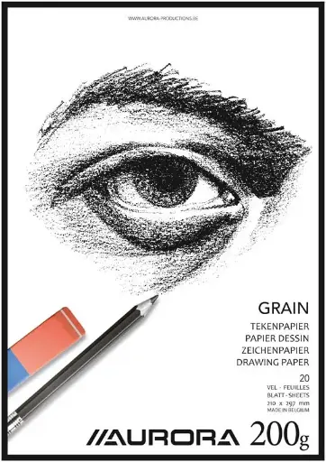 [261832] AURORA GRAIN TEKENBLOK 210X297MM 200GR