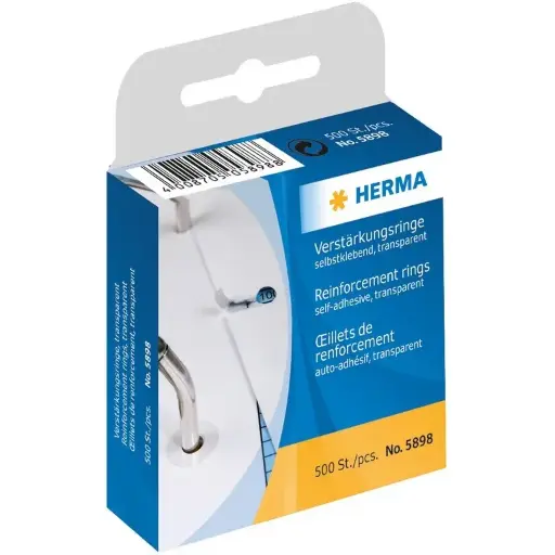 [202958] HERMA VERSTERKINGSRINGEN 500ST TRANSPARANT