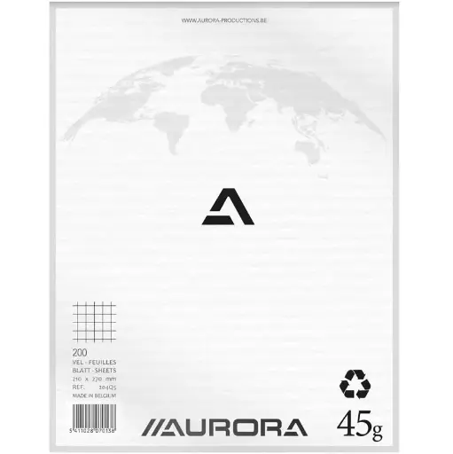 [261746] KLADBLOK A4  200VEL 210X270MM GERECYCLEERD