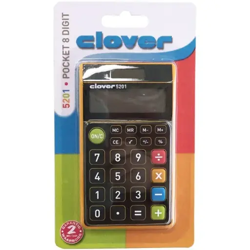 [284073] REKENMACHINE CLOVER 5201 POCKET COLOR