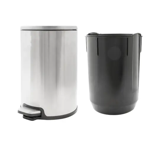 [261021] WASTY AFVALBAK PEDAALEMMER 12L RVS