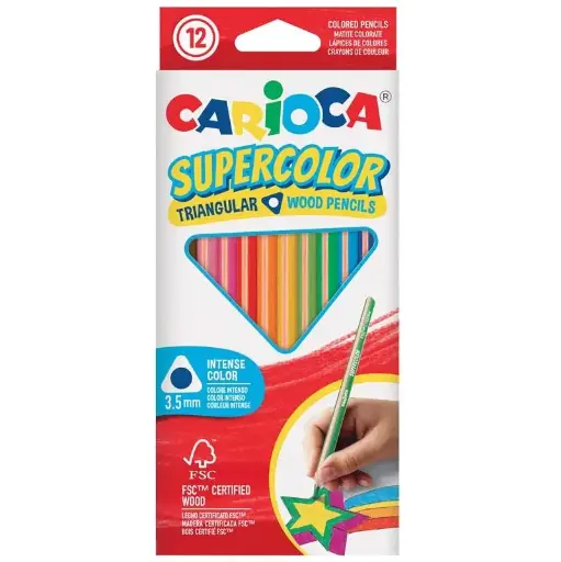 [297880] CARIOCA KLEURPOTLODEN 3-HOEKIG S/12