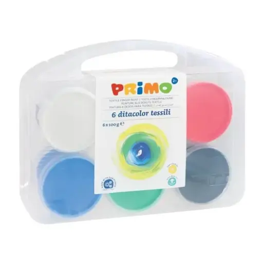 [289072] PRIMO VINGERVERF TEXTIEL 6X100GR KLEUREN ASS