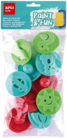 [281914] APLI KIDS PAINT & FUN STEMPEL SPONSJES S/10