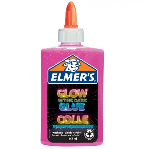 [273112] ELMERS VLOEIBARE LIJM GLOW IN THE DARK 147ML ROOS