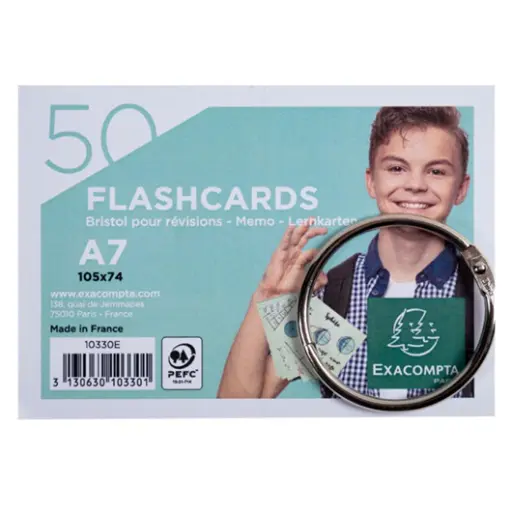 EXACOMPTE FLASHCARDS BRISTOL GELIJND S/50