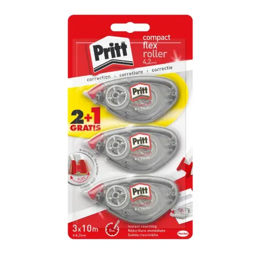 [854693] PRITT CORRECTIE ROLLER COMPACT FLEX 4.2MMX10M 2+1GRATIS