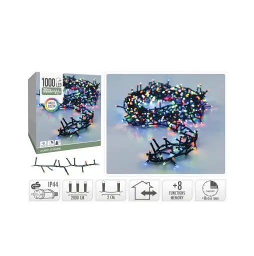 KVL BUI MICROCLUSTER SN:GROEN 20M 1000LED 8F TIMER
