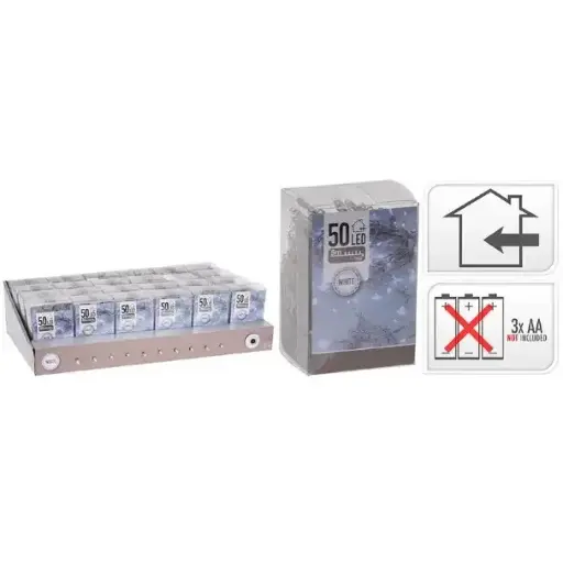 KVL BIN SN:TRANSP. 5M 50LED (EX.3AA)