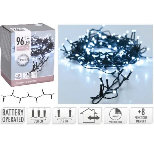 KVL BUI SN:ZWART 7M 96LED 8F TIMER (EX.3AA)