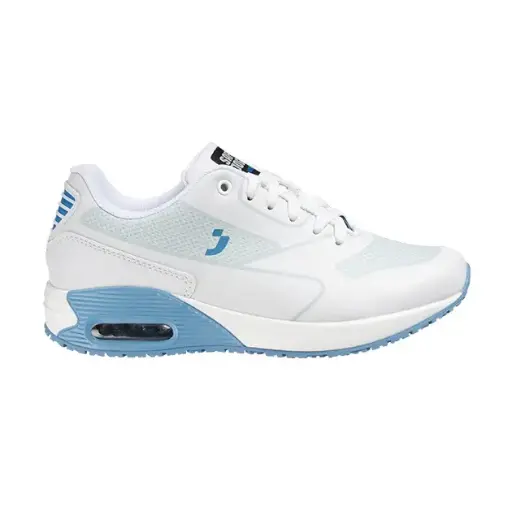 WERKSCHOEN DAMES ELA WIT/L.BLAUW