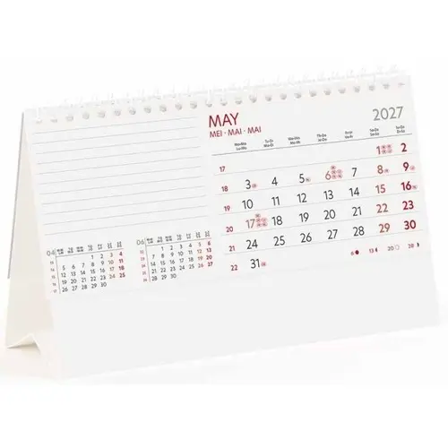 [859525] BUREAUKALENDER 3MAANDEN 20X12CM SPIRAAL
