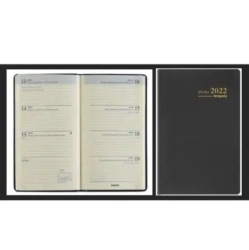 [244879] AGENDA DELTA SOEPEL GENAAID 8.1X12CM ZWART