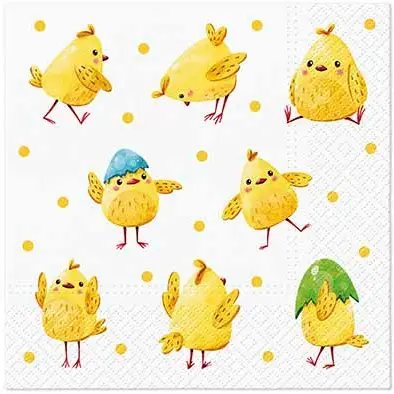 [874825] PAW SERVIETTEN 33X33CM S/20 CRAZY CHICKENS
