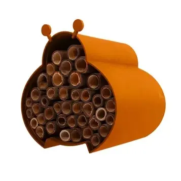 [876220] PV BIJEN -EN INSECTENHOTEL BAMBOEVEZEL 16X15X12CM ORANJE