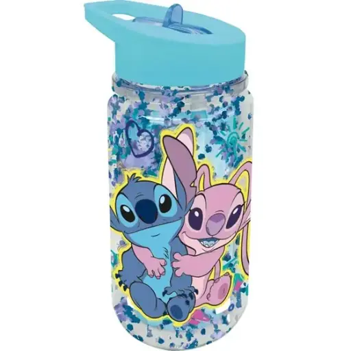 [881517] LILO & STITCH DRINKFLES 330ML M/GLITTER
