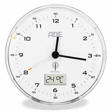 [881589] ADE ALARMKLOK DIGITAAL RADIOGESTUURD SILENT WIT (IN.1AAA)