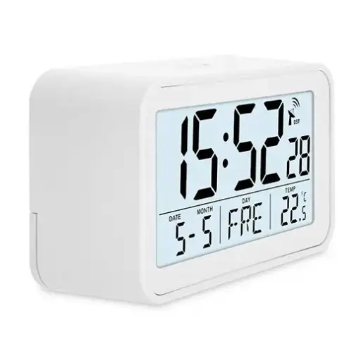 [881593] ADE ALARMKLOK DIGITAAL RADIOGESTUURD M/LICHT WIT (IN.2AAA)
