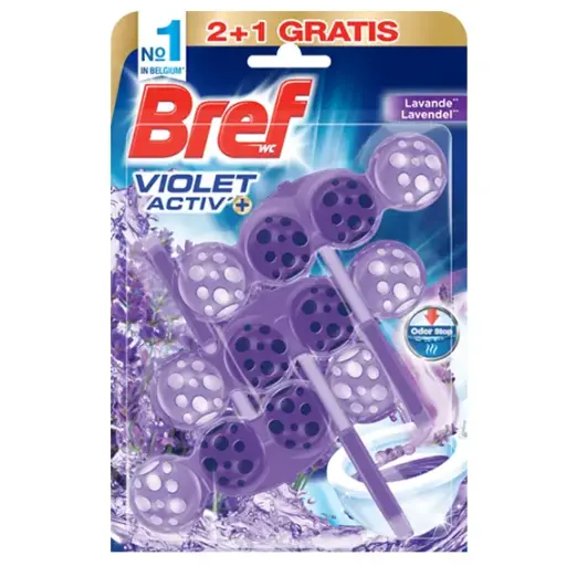 [882852] BREF WC BLOK 3X50GR VIOLET ACTIVE + LAVENDEL