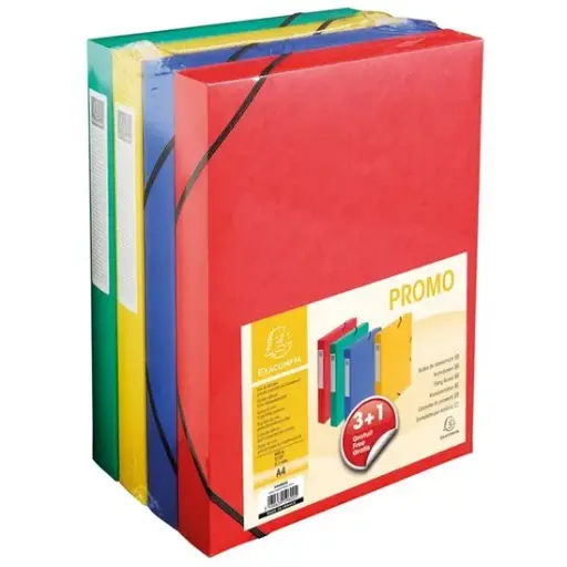 [883023] EXACOMPTE ELASTOBOX KARTON 40MM 3+1 GRATIS