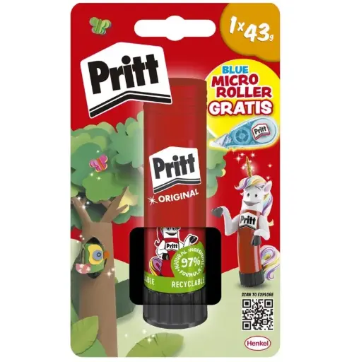[883100] PRITT STICK ORIGINAL 43GR + GRATIS CORRECTIEROLLER
