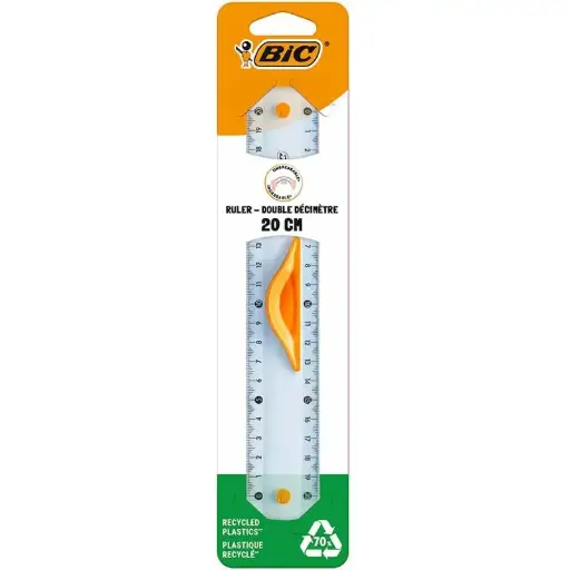 [884096] BIC MEETLAT 20CM ONBREEKBAAR M/HV