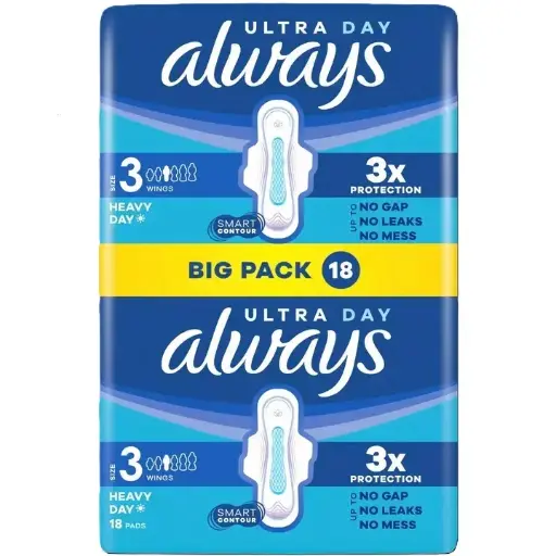 [884486] ALWAYS ULTRA DAY MAANDVERBAND LONG PLUS S3 18ST M/VLEUGELS