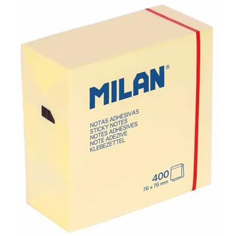 [886571] MILAN KLEEFBLAADJES 76X76MM 400BLAADJES GEEL