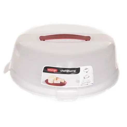 [887161] CURVER CHEF@HOME TAARTDOOS RO D34.7XH12.5CM -F-