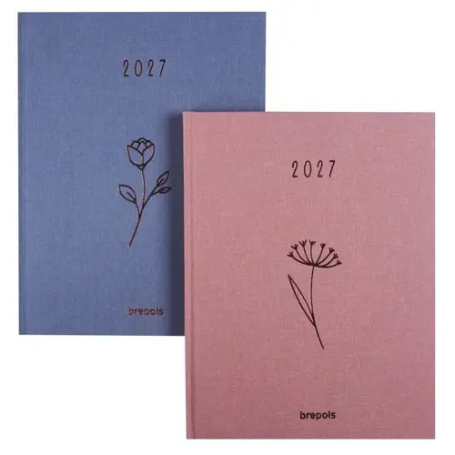 [887428] BREPOLS AGENDA TIMING AURELIA 17.1X22CM 1WEEK/2PAG 6-TALIG KLEUR ASS