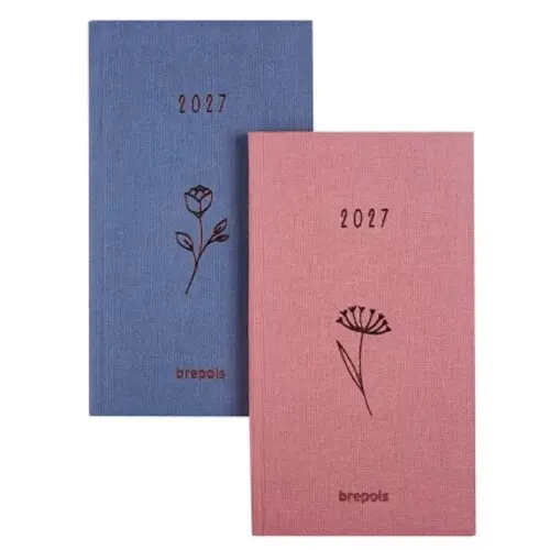 [887434] BREPOLS AGENDA INTERPLAN AURELIA 9X16CM 1WEEK/2PAG 6-TALIG KLEUR ASS