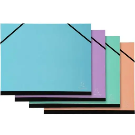 [888098] EXACOMPTE TEKENMAP AQUAREL 28X38CM KARTON M/ELASTIEK B4 KLEUR ASS4 