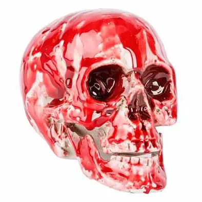 [888598] CO&TR HALLO. DOODSKOP BLOODY KUNSTSTOF 12X9XH10CM ROOD