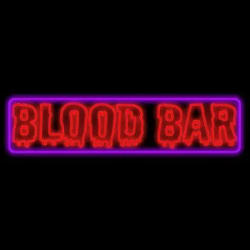 [888663] HALLO. FF NEON LEDBORD BLOOD BAR 95XH24CM
